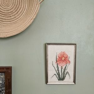 Vintage floral cross stitch